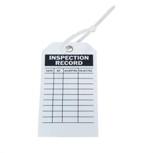 Quality OEM Polyester Safety Lockout Inspection Record Tags 0.551in Thickness wholesale