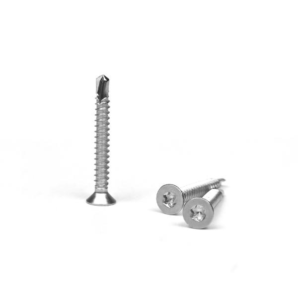 Yellow Stainless Steel Sus 304 Csk Torx Flat Head Self Drilling Screws Inox 3