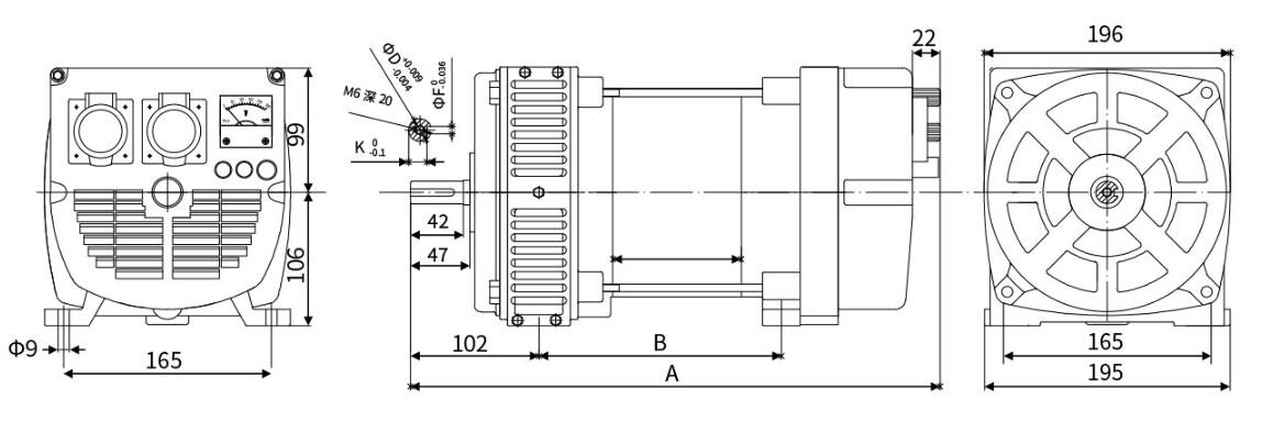 3.0KW Single-phase Alternator Double Bearing Alternator High Output Alternator