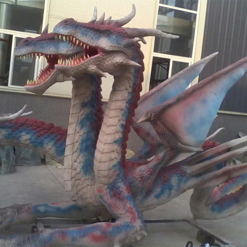 Theme Park Realistic Animatronic Dragons With Movement / Sound Customization