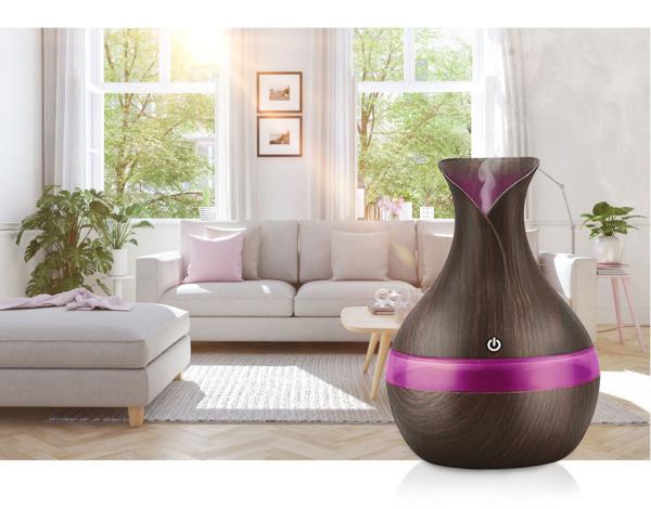 USB Wood Grain Ultrasonic Air Humidifier Household Aroma Diffuser Aromatherapy