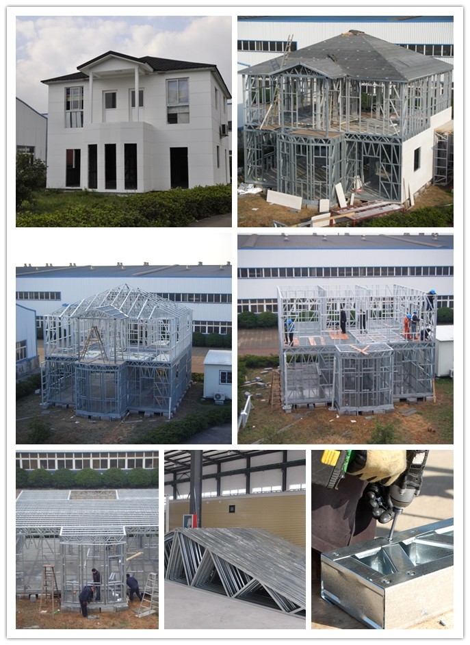 Green Modular Homes/Steel Prefabricated Villa Construction With Insulation Material In Standard