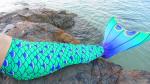 Peacock Design Mermaid Tail Swimsuit High Durability Lasting Longer Time