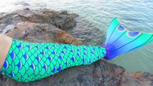 Quality Peacock Design Mermaid Tail Swimsuit High Durability Lasting Longer Time wholesale