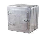 Aviator Vintage Table Aluminium Metal Storage Side Table With 1 Door
