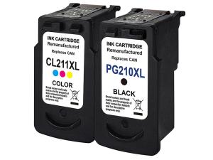 Quality One Set Remanufactured Ink Cartridges , Replacement Canon PG 210XL CL 211XL Black wholesale