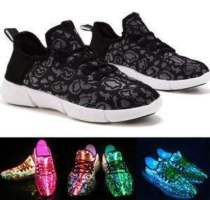 Quality Woven Upper Shining Fiber Optic LED Shoes Remote Control Led Sneakers For Adults wholesale