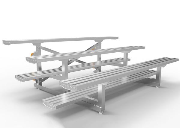 Pneumatic Wheels Outdoor Bleacher Seating Single / Double Foot Plank Easy