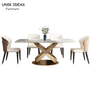 Quality Slate Rectangular Luxury Dining Table And Chairs 40mm Thickness Home Furniture wholesale