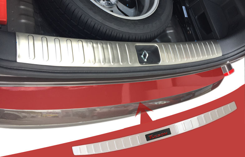 Auto Accessory for Hyundai New Tucson 2015 2016 Rear Trunk Scuff Plates