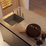 Modern PVC High Gloss Acrylic Kitchen Cabinets Eco Friendly