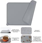 18.7''*11.7'' Silicone Pet Food Mat Cat Water Bowl Mat Pet Supplies Accessories