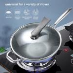 Custom OEM/ODM Kitchen Honeycomb Frying Pan 18/8 Stainless Steel Frypan Non