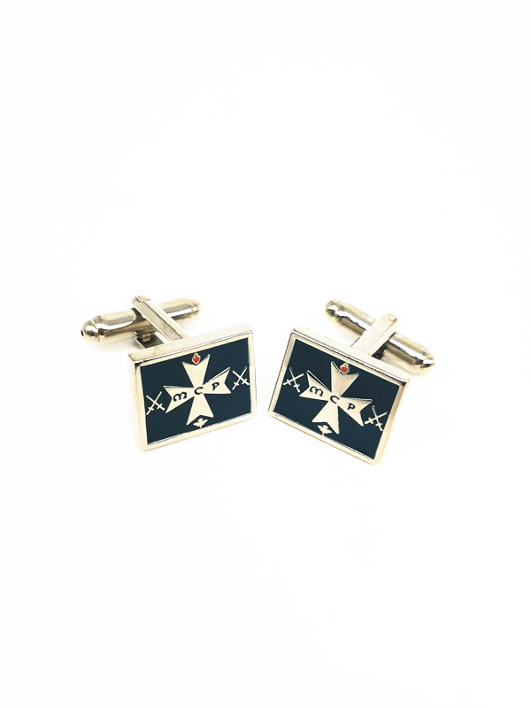 Mens Enamel Cufflinks Customized Size Metal Plating Gold Novelty Cufflinks