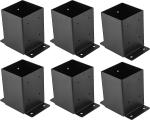 4x4 Post Base, Post Brackets(Inner Size 3.6"x3.6") Black Powder Coated Heavy