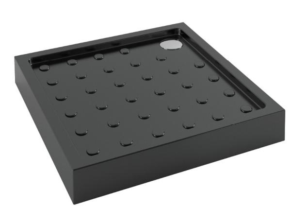 Black ABS Non Slip Point Bathroom Shower Trays , Square Shower Base