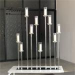 ZT-323H wholesale 1m long base crystal candelabra wedding centerpiece