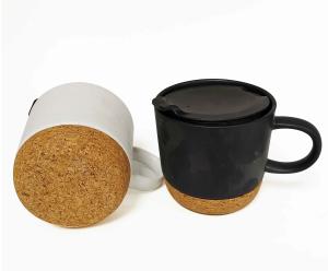Quality FDA BSCI Natural Cork Base Ceramic Mug Cork Bottom Antiscratch Coasters wholesale