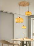 Designer Restaurant Island LED Chandelier Retro Resin Pumpkin Lamp Bedroom Wabi