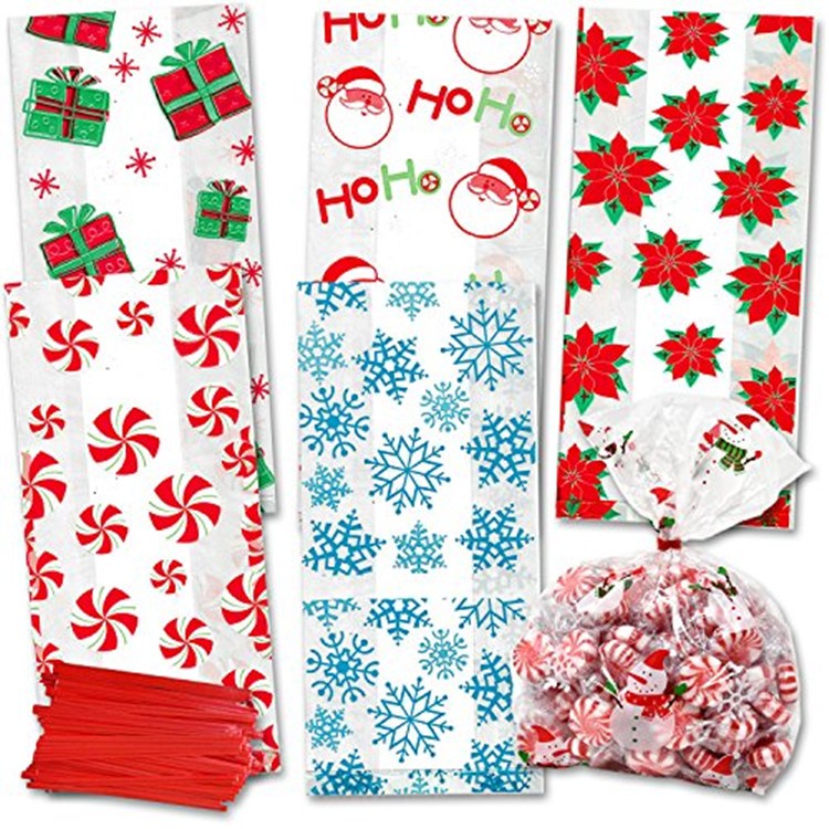 Christmas Party Favor Treat Bags Food Grade Safe For Packing Candies