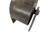 Black Roll Off Container Wheels With Bracket Dumpster Roller
