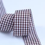 2.5cm Polyester Plaid Ribbon for Gift Packing and Chocolate Box Ribbon Bow