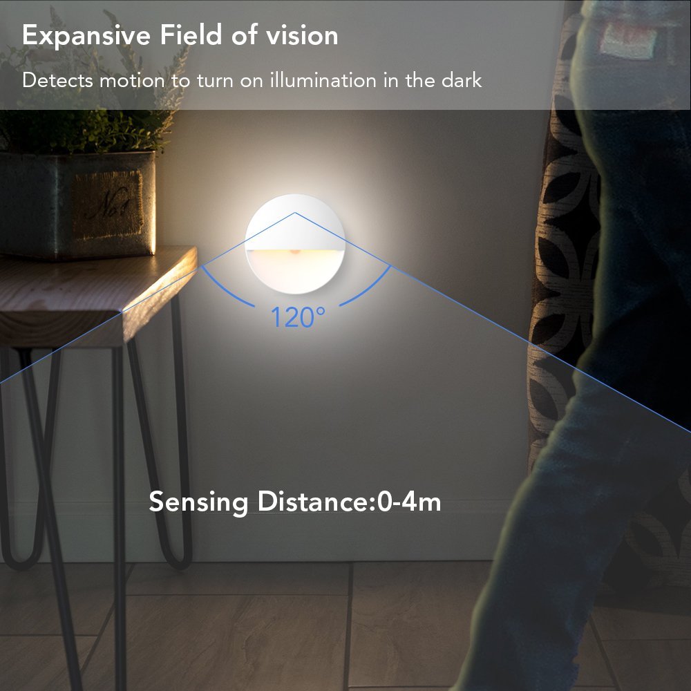 120g 6*SMD3528 Battery Operated Motion Sensor Light Wireless Installation