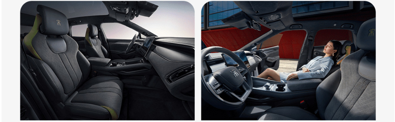 BYD's New Generation Pure Electric SUV SONG L 550KM-662KM Range Interior Look