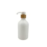 Plastic 500ml Lotion Dispenser Bottle White Matte Round Tube Spiral Lotion