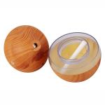 Small Size 300ml Wood Grain Cool Mist Room Humidifier with Color Change LED