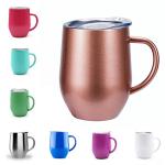 300ml Drinkware Bottle 304 Stainless Steel 12oz Wine Tumbler With Handle