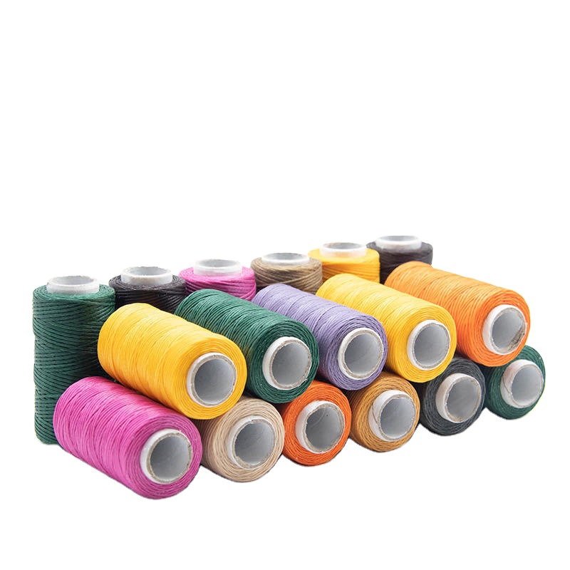 Waterproof 0.8mm Flat Waxed Thread for Leather Durable and Flexible 210D/16 Yarn Count
