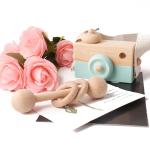 Beech Wooden Montessori Necklace Camera Pendant For Baby