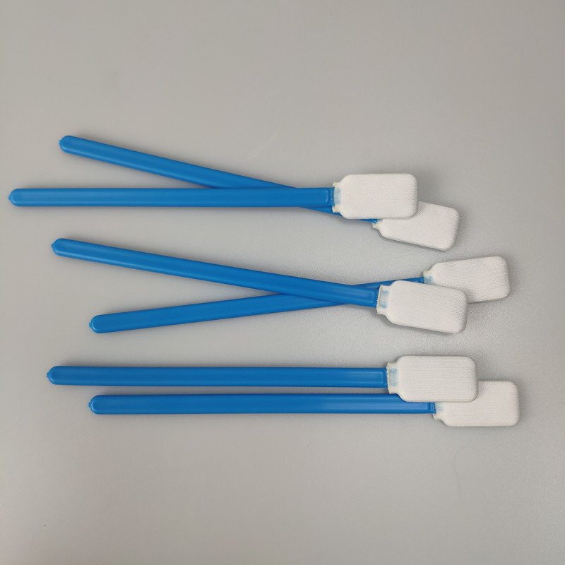 Polyester Swabs Material Polypropylene Flat Rectangle Head 5 Inch Surface Clean