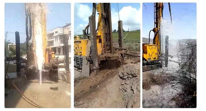 Tractor Pneumatic Borewell Machine For Drilling Hole Diameter 105-200 Mm