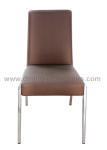 Polyurethane PU Upholstered Chromed Dining Chair Livingroom Chair Leisure Chair
