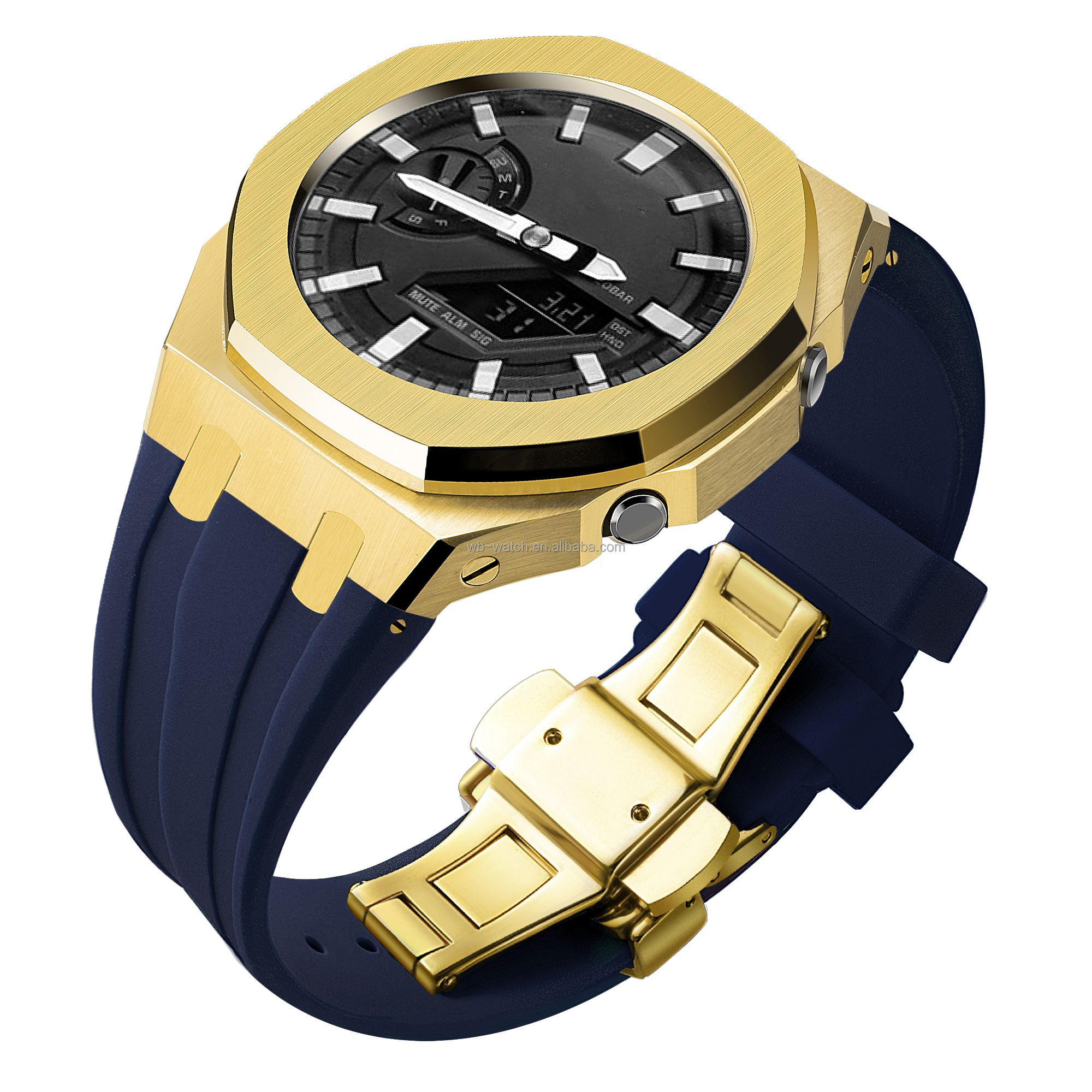 Casio Watch Modified Case Luxury Stainless Steel Watch Case And Band For Casio Ga2100