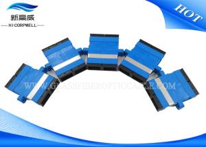 Quality SC UPC Duplex Fiber Optic Components Flange Port Fiber Optic Adapter Green Blue wholesale