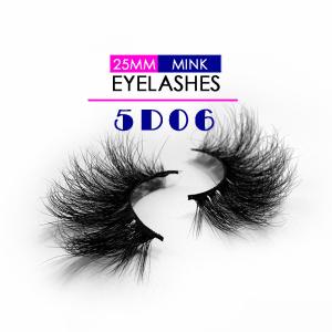 Quality 25mm Length 5D Mink Lashes , Ultra Soft Feeling Natural Mink Eyelashes wholesale