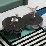 0.45CBM Marble Top Coffee Table Decorate Living Room Desk Copper Italian Design
