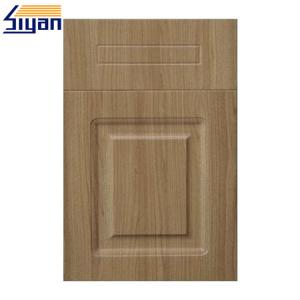 Quality 20mm MDF Cabinet Vinyl Wrapped Kitchen Cupboard Doors PVC Foil Surface wholesale