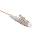 Duplex LC Mulitimode Fiber Optic Pigtail with Orange Aqua Cable , OFNP OFNR