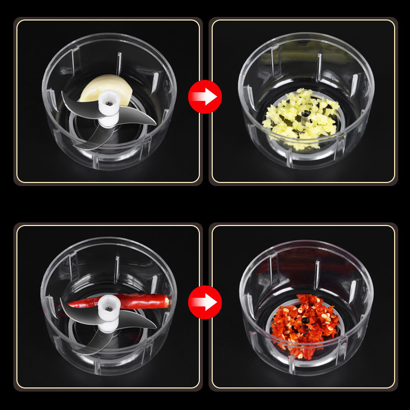 Colorful 37W DC Motor Food Processor With Shredding Disc And Stainless Steel Body Design
