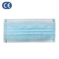 Quality Non Irritating 3 Ply Non Woven Face Mask , Latex Free Disposable Blue Mask wholesale