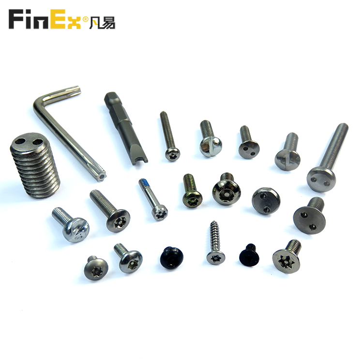 Hex Head M5 45mm Self Tapping Security Screws Stainless Steel Snake Eye Drive