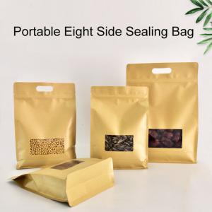 Quality Snack Food Square Bottom Flexible Kraft Paper k Bag wholesale