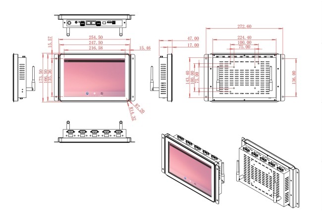10.1-Inch Android Embedded Terminal for Retail Kiosks, Medical Devices, Factory Equipment, and Smart Homes