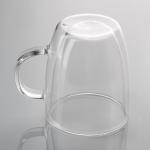 Insulated Double Wall Drinking Glass 360ml Borosilicate Glass Coffee Mugs