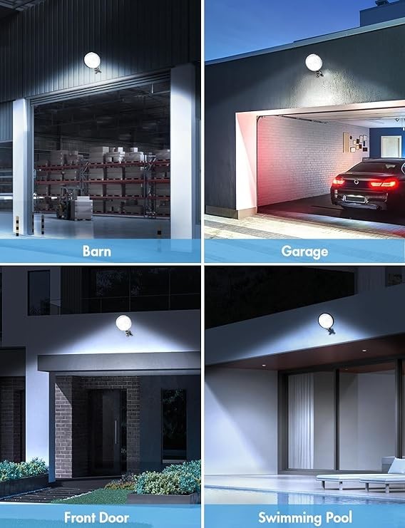 Waterproof IP65 Large Outdoor Barn Lights 12000LM 120° Viewing Angle