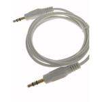 White PVC External 3.5MM Aluminum Alloy Shell Male To Male Audio Cable More